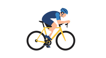 Naklejka premium Cyclist Racing Bicycle