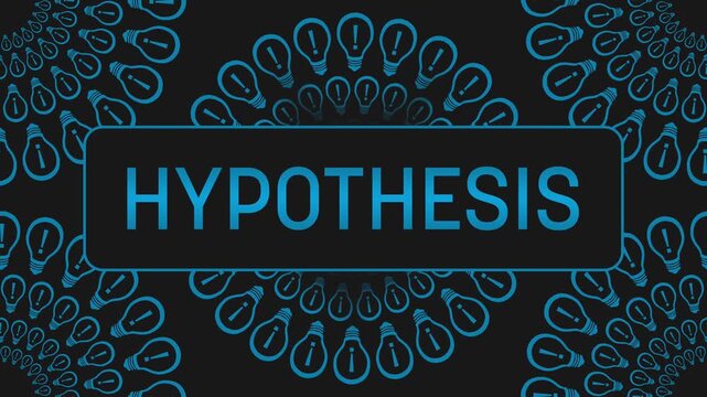 Hypothesis Bulbs Circular Rotating Dark Black Background Text 