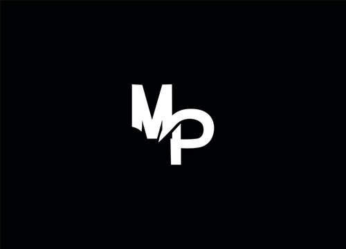 MP Alphabet letters Initials Monogram logo  design 