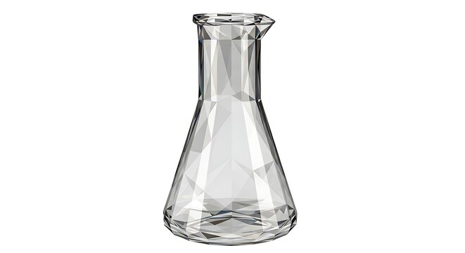 Transparent erlenmeyer flask