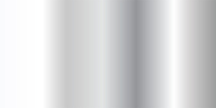 abstract background Silver foil background with metal mirror texture. Chrome gradient surface with light gloss. Vector aluminum grey sheet with reflection. Platinum and titanium