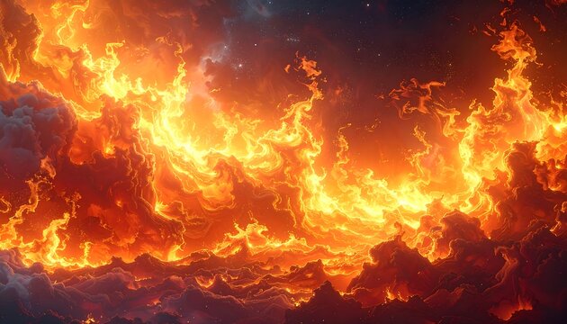 Large fire burning at nighttime outdoors.
