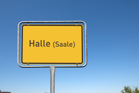 Ortstafel, Halle (Saale), (Symbolbild)