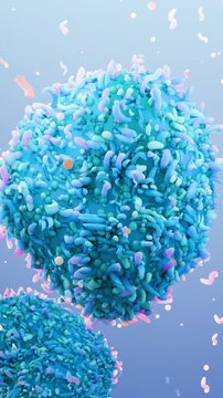 Hantavirus Pulmonary Syndrome, Anatomy and Morphology of Hantavirus Pathogens, 3d render