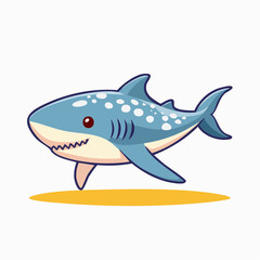 Fototapeta premium Cute Cartoon Shark Illustration