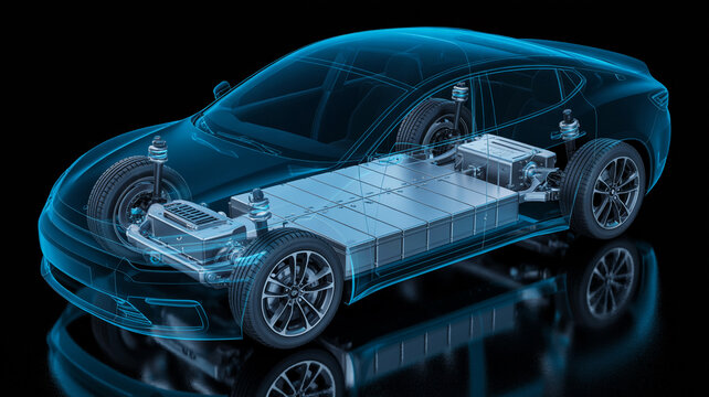 A 3d render of a luxury modern silver car isolated on black featuring a fast sport design and sleek wheels for a high speed transportation style