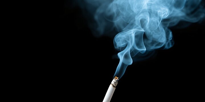 Cigarette smoke trail urban setting photography dark background close-up visual impact