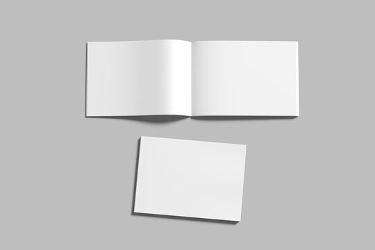 A4 Landscape Magazine Blank Mockup