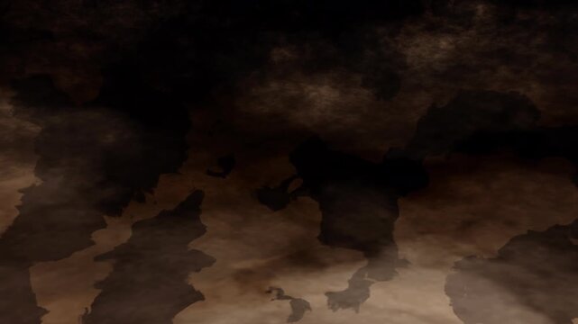 Cinematic dark cave interior with rocky textures, mysterious underground cavern with stone walls, deep earthy brown limestone grotto isolated on Transparent Background