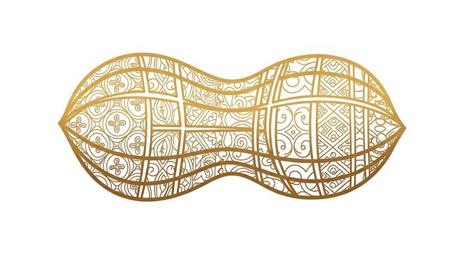 Golden peanut illustration