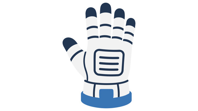 Astronaut spacesuit glove vector icon or cosmic gear illustration, representing human space exploration and extravehicular activity in a clean minimalist hand-drawn outline style for design.