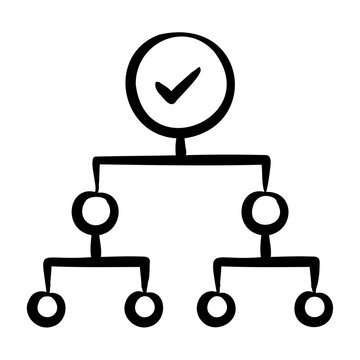 Decision Tree Icon - Handdrawn