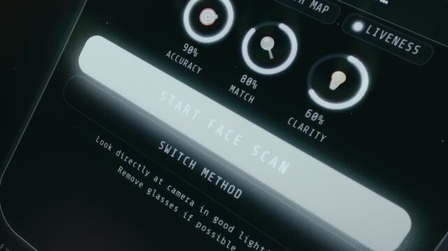 User taps the Start Face Scan option
