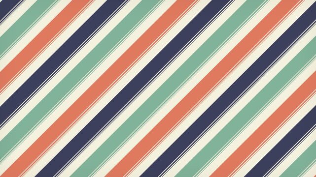 Retro MidCentury Modern Geometric Diagonal Stripe Pattern Background in Navy Teal and Orange