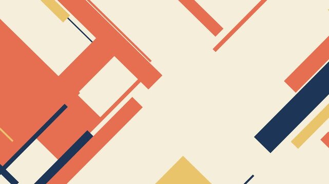 Modern Geometric Abstract Motion Graphics Background with Minimalist Flat Design Shapes