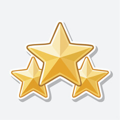 Obraz premium Three Golden Stars Rating