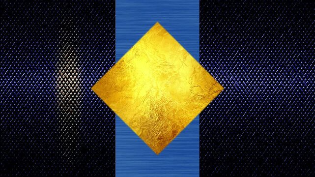 Luxury Geometric Industrial Backdrop with Golden Rhombus and Light Sweep, 4K seamless loop