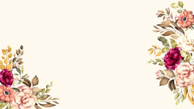Elegant Watercolor Floral Background
