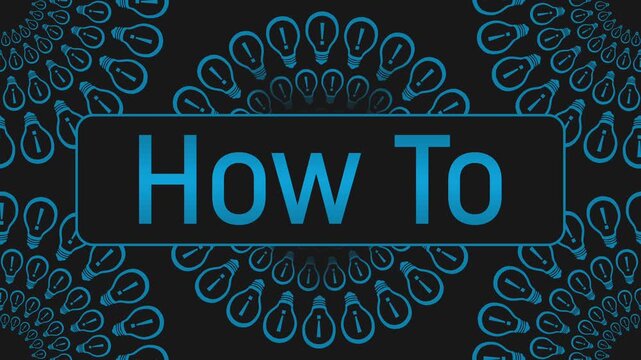How To Bulbs Circular Rotating Dark Black Background Text 