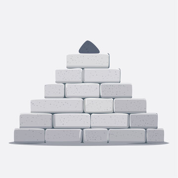 Brick Wall Construction with Mortar