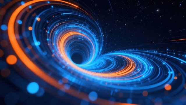 Colorful spiral space vortex