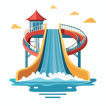 Water Slide with Splash Pool