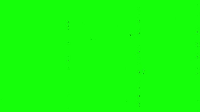 Old film grain scratches for video. Classic analog texture, dust, scratches, and cinematic retro motion effect on green screen background. 