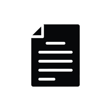 Minimalist Document Icon with Bulleted List Monochrome Line Art Style