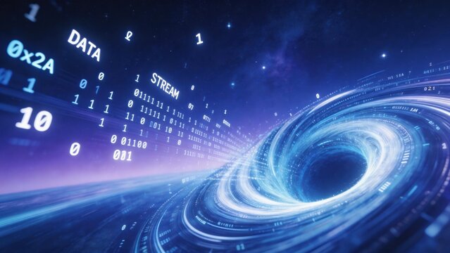 Digital data stream in space