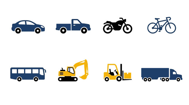 Vehicles Transportation Icons Set 1.