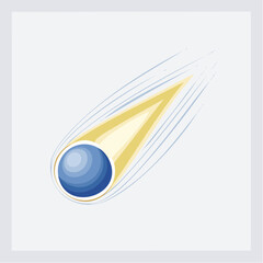 Stylized illustration of a comet streaking across the sky © Charley