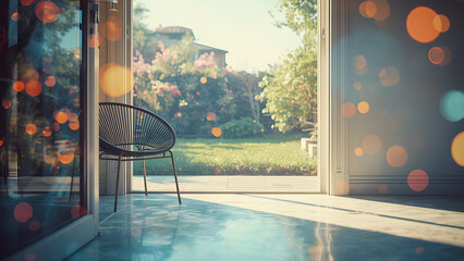 Fototapeta premium View of Garden from Window