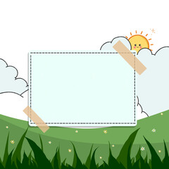 Nature Frame Background Cartoon Design © Mandeep