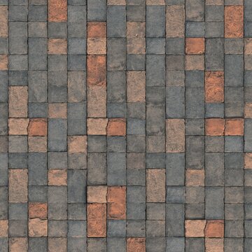 an interlocking brick pattern used for durable outdoor paving