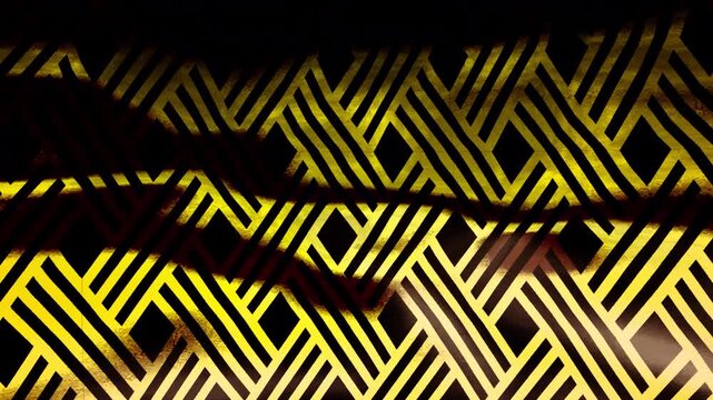 Geometric gold pattern with moving shadows, elegant metallic lattice background, luxury abstract motion graphics for high-end branding isolated on Transparent Background