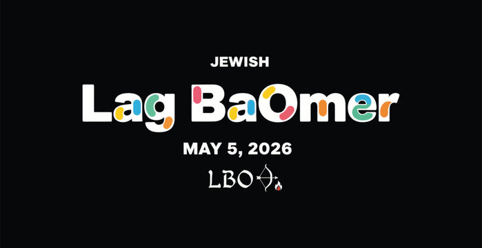 Jewish lag baomer celebration poster design for may 5 2026
