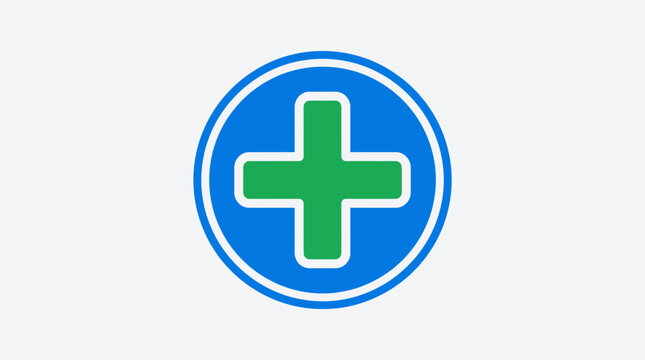 Green Cross Medical Symbol Logo.