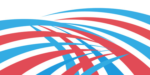 Obraz premium Abstract Red And Blue Curved Ribbons Dynamic Wave Background For Modern Design And Motion