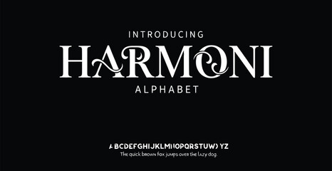 Elegant harmony alphabet display with sample text © Abrar Hussain