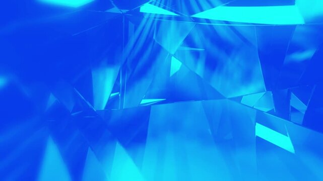 Abstract Blue Crystal Motion Background