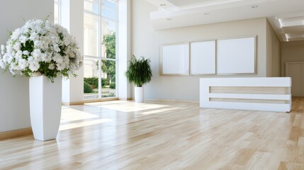 Naklejka premium Luxury modern living room interior with fireplace and wooden ceiling, elegant residential architecture design.