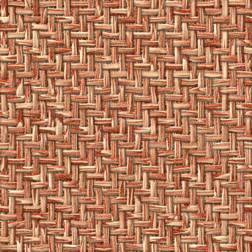 Grainy basketry dry grass carpet, seamless textile pattern.