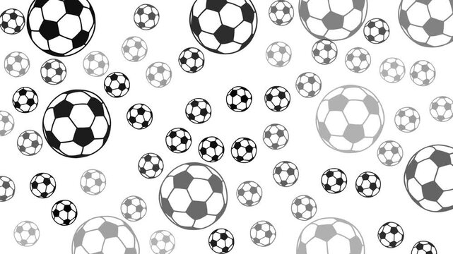 Football and soccer ball seamless pattern with dynamic motion effect, ideal for sports backgrounds, apparel prints, websites, and digital banners.
