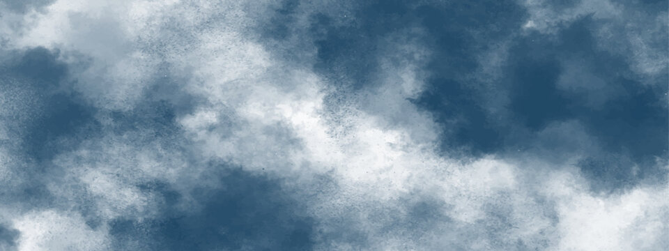 Vibrant colorful watercolor wash background with soft cloud textures and artistic ink bleeds for creative digital design cloudy textured background with white fluffy clouds.