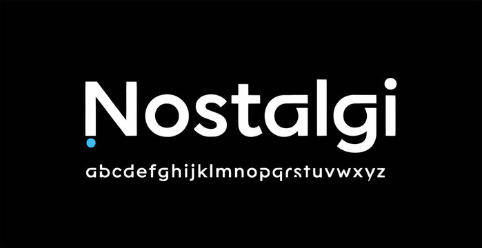 Modern clean sans serif font text with lowercase alphabet display
