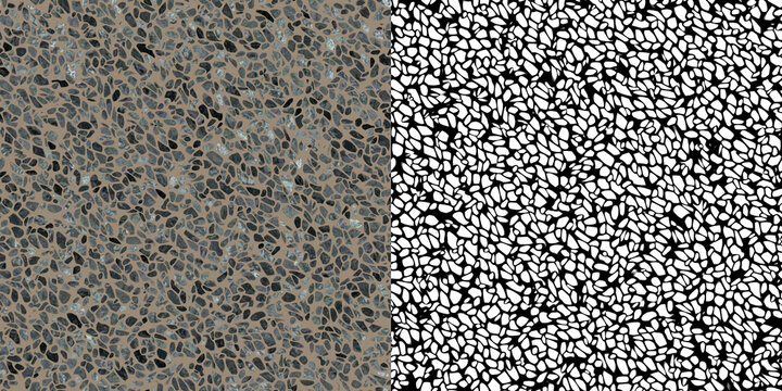 Natural Grey Granite Stone Surface PBR Texture