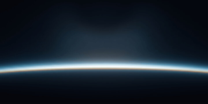 A digital illustration of the blue planet earth in dark space featuring a glowing beam of light and motion lines that create a dynamic energy wave backdrop for an art wallpaper loop
