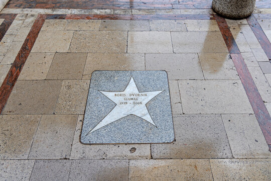 Croatian Actor Boris Dvornik at Walk of Fame in Opatija