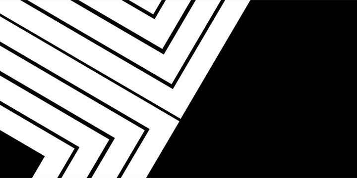 Stylish black and white abstract background with layered angular frames and minimalist geometric aesthetic.
