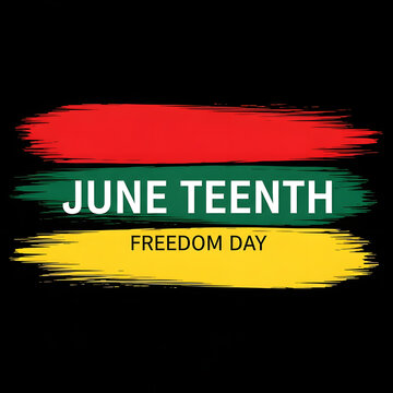 Juneteenth Freedom Day brush strokes